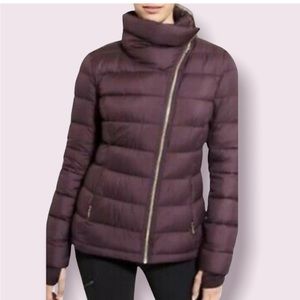 Athleta DownAbout Asymmetrical Zip Quilted Puffer Jacket